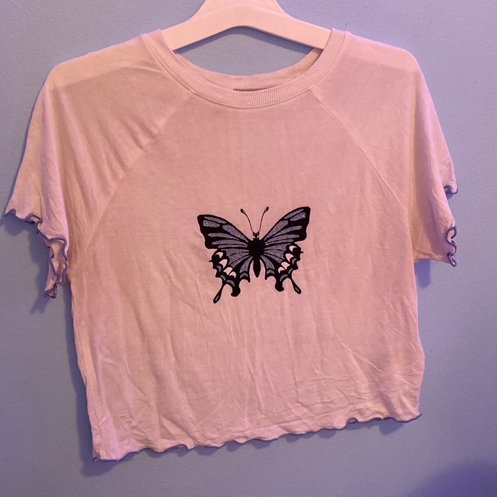 Urban Outfitters Butterfly Crop Tee